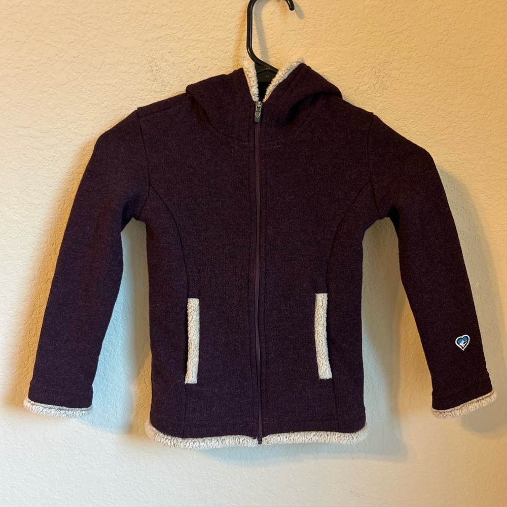 Kuhl Purple Maroon Full Zip Hooded Youth Jacket Size XS 5/6